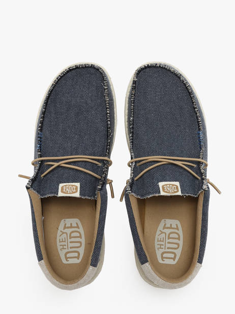 Mocassins Wally Coastline Jute Hey dude Bleu men 40952 vue secondaire 4