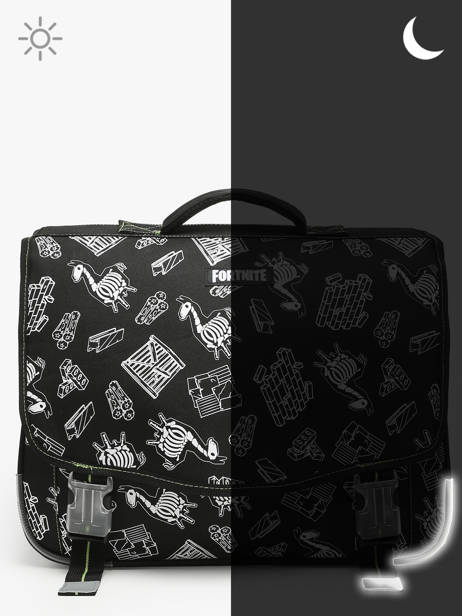 Cartable 2 Compartiments Fortnite Gris gamer 23OZ203S vue secondaire 5