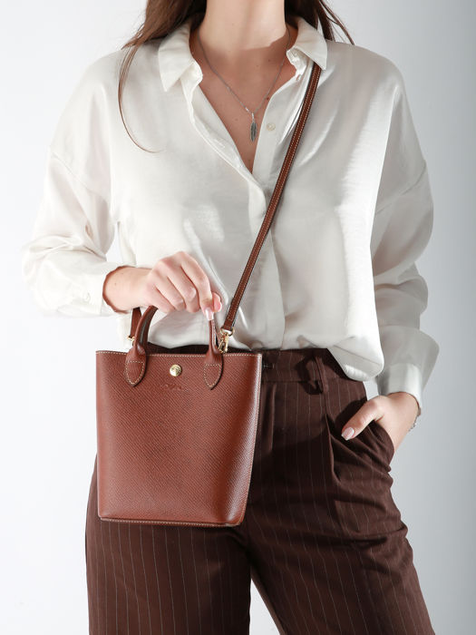 Longchamp Epure Sacs porté main Marron