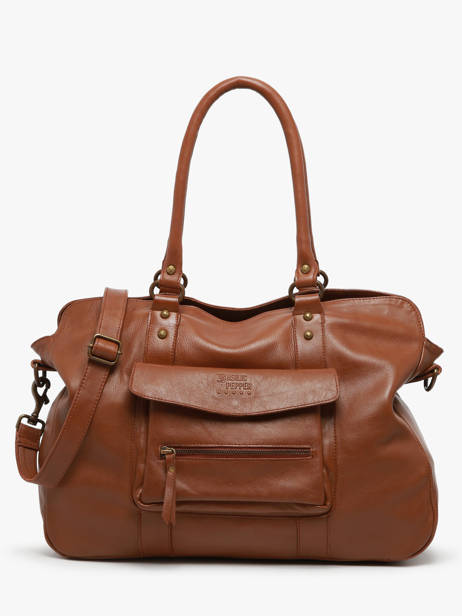 Sac Porté épaule A4 Cow Cuir Basilic pepper Marron cow BCOW78