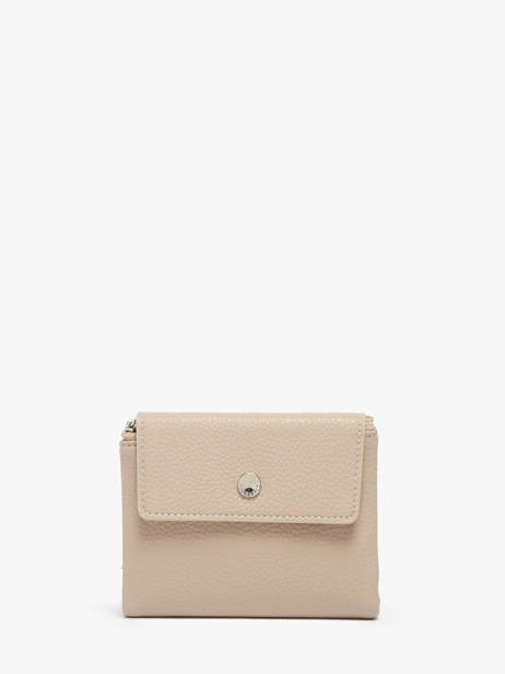 Porte-monnaie Porte-cartes Miniprix Beige grained F5019