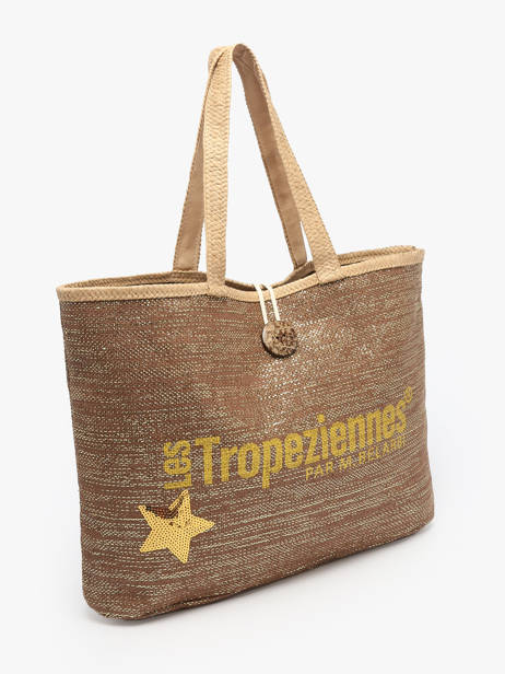 Sac Porté épaule Panama Papier Les tropeziennes Marron panama TZ01 vue secondaire 2