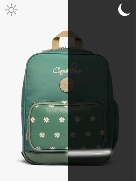 Sac à Dos 2 Compartiments Cameleon Vert vintage fantasy SD33 vue secondaire 8