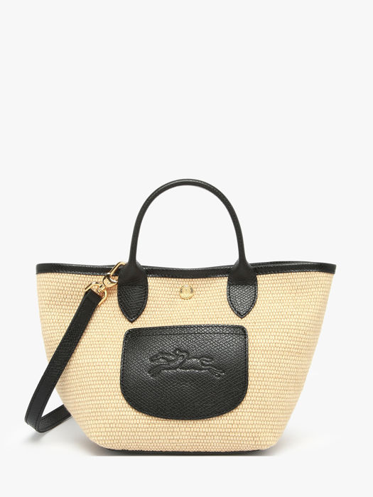 Longchamp New le panier pliage Sacs porté travers Noir
