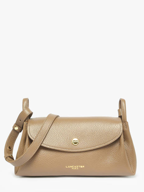 Sac Bandoulière Accordeon Double Cuir Lancaster Beige accordeon double 88
