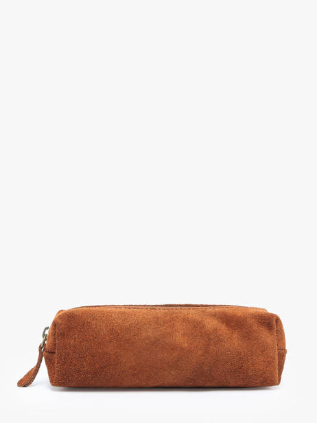 Trousse Cuir Milano Marron velvet VE22116