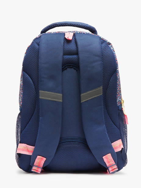 Sac à Dos 2 Compartiments Milky kiss Bleu floral fame 3700526 vue secondaire 4