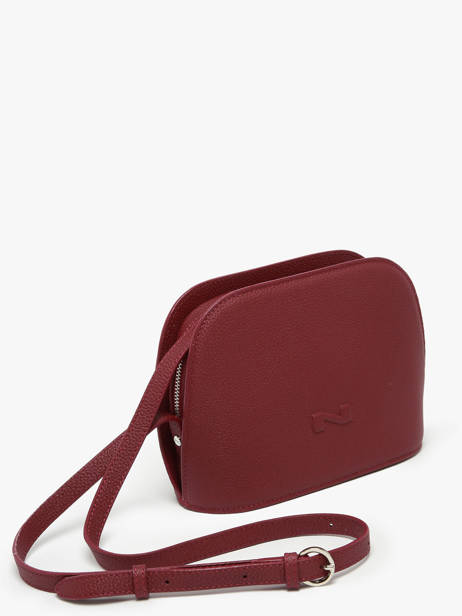 Sac Bandoulière Lilou Cuir Nathan baume Rouge egee 2 vue secondaire 2
