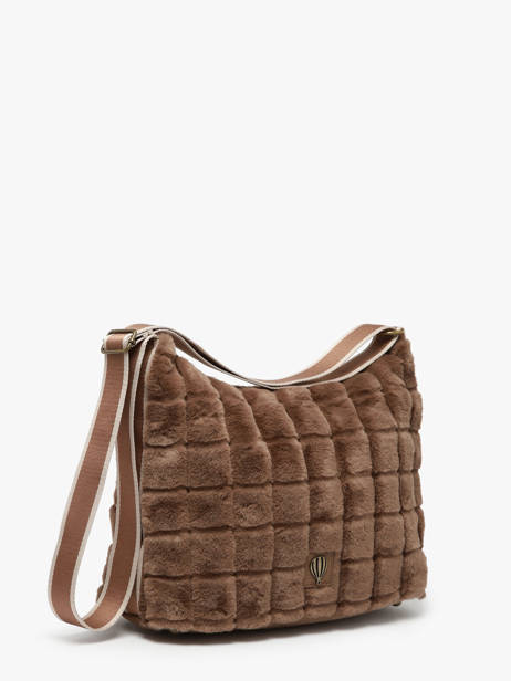 Sac Bandoulière Quadri Polyester Le voyage en panier Marron quadri AHP272 vue secondaire 2