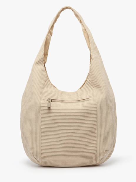 Sac Porté épaule Velours Polyester Le voyage en panier Beige velours AHP243 vue secondaire 4