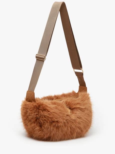 Sac Bandoulière Doudou Fourrure Le voyage en panier Marron doudou AHP261 vue secondaire 2