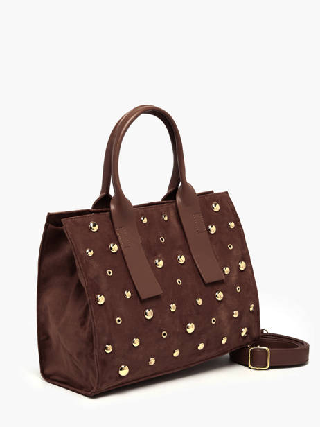 Sac Porté Main A4 Stud David jones Marron stud CM7868 vue secondaire 2