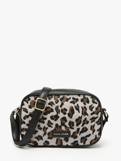 Sac Bandoulière Leopard David jones Noir leopard CM7663