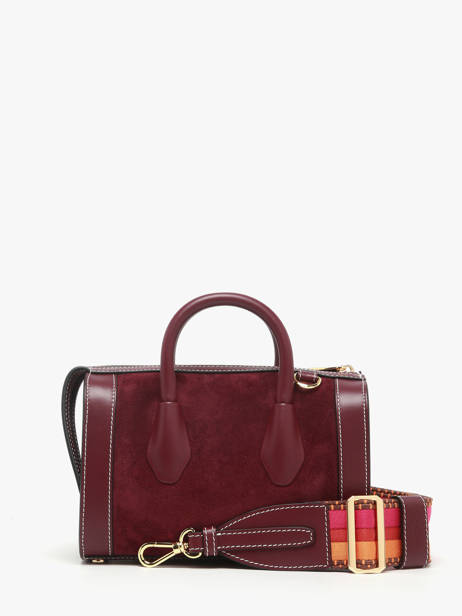 Mini Sac Bowling Bcbg Cuir Daim Lancel Rouge bcbg A13692 vue secondaire 4