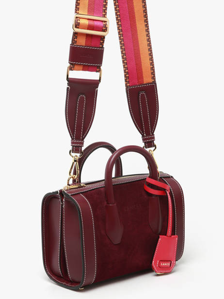 Mini Sac Bowling Bcbg Cuir Daim Lancel Rouge bcbg A13692 vue secondaire 2