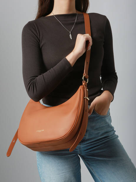 Sac Bandoulière Donna Aria Cuir Lancaster Marron donna aria 77 vue secondaire 1