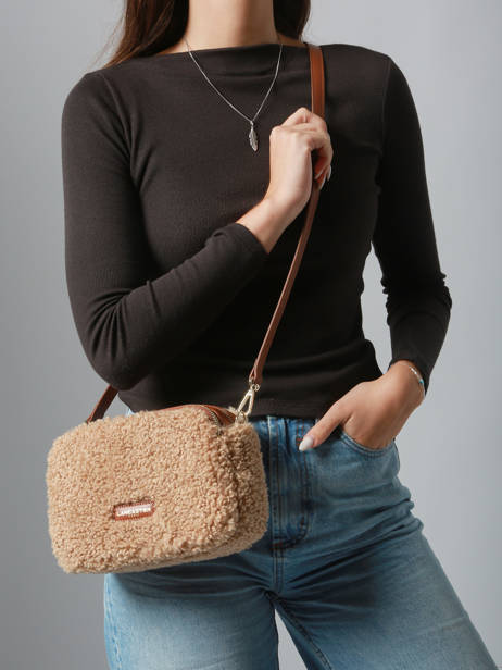 Sac Bandoulière Moumoute Lancaster Beige moumoute 22 vue secondaire 1