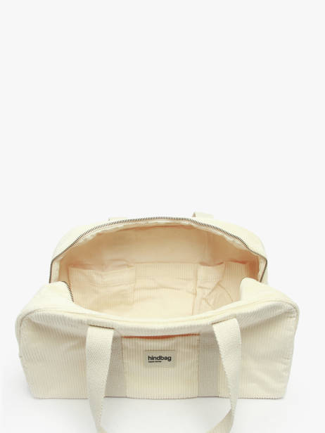 Sac Porté épaule Velours Velours Côtelé Hindbag Beige velours V vue secondaire 3