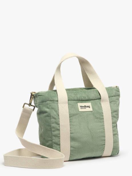 Sac Porté Main Velours Velours Côtelé Hindbag Vert velours V vue secondaire 2