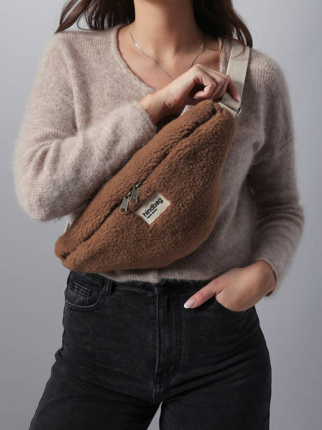 Sac Banane Hindbag Marron teddy TE vue secondaire 1