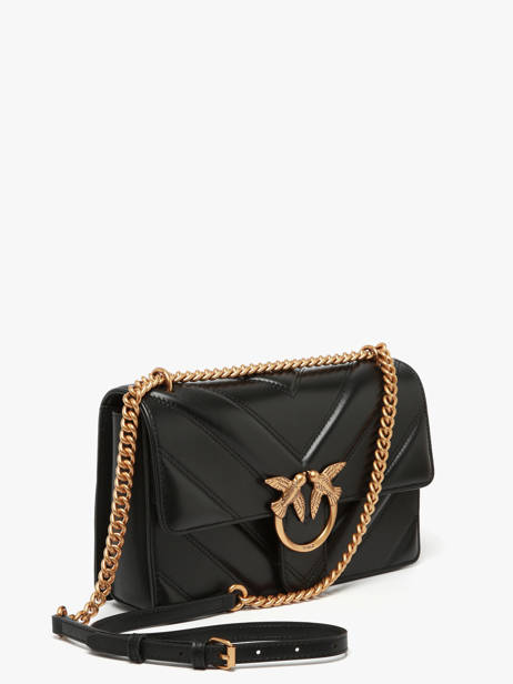 Sac Bandoulière Love Bag Icon Cuir Pinko Noir love bag icon 4549A2OS vue secondaire 2