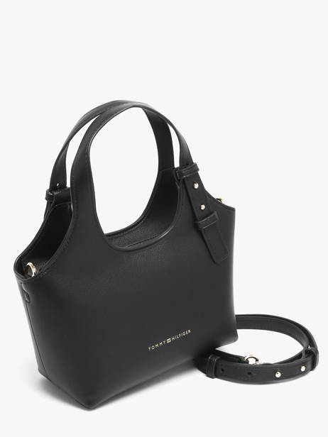 Sac Porté Main Th Logo Polyester Tommy hilfiger Noir th logo AW18281 vue secondaire 1