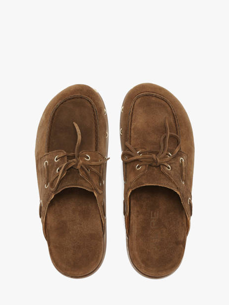 Mules En Cuir Alpe Marron women 53971119 vue secondaire 3