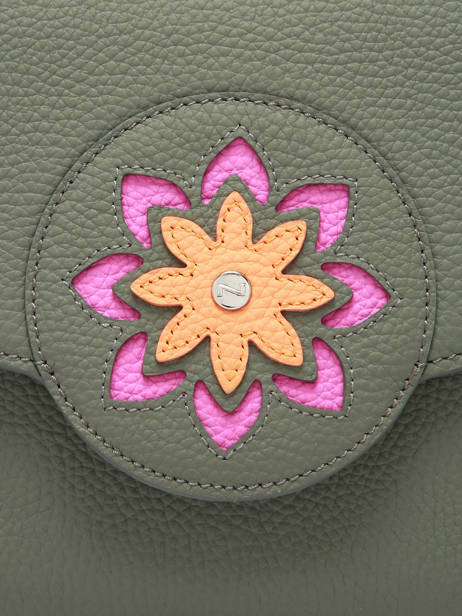 Sac Porté Main Yumi Mandala Cuir Nathan baume Vert mandala 4M vue secondaire 3