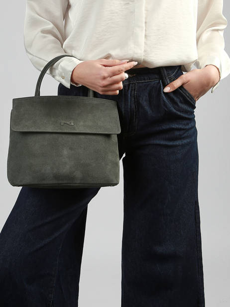 Sac Bandoulière Clarita Cuir Daim Nathan baume Vert nathan 18S vue secondaire 1