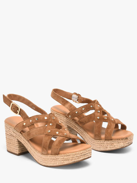 Sandales à Talon En Cuir Aliwell Marron women A126024 vue secondaire 1